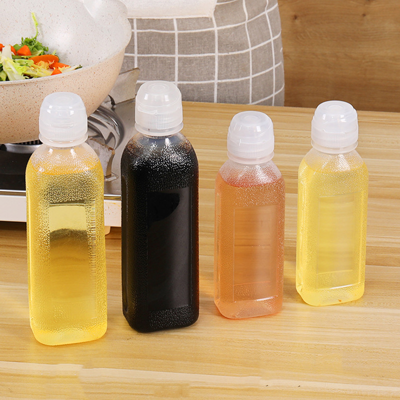 5oz 8oz 10oz 12oz 16oz PP Oil Plastic Bottle Soft Squeeze Clear Season Bottle Hot Sauce Honey Drink Package with Pointed Lid