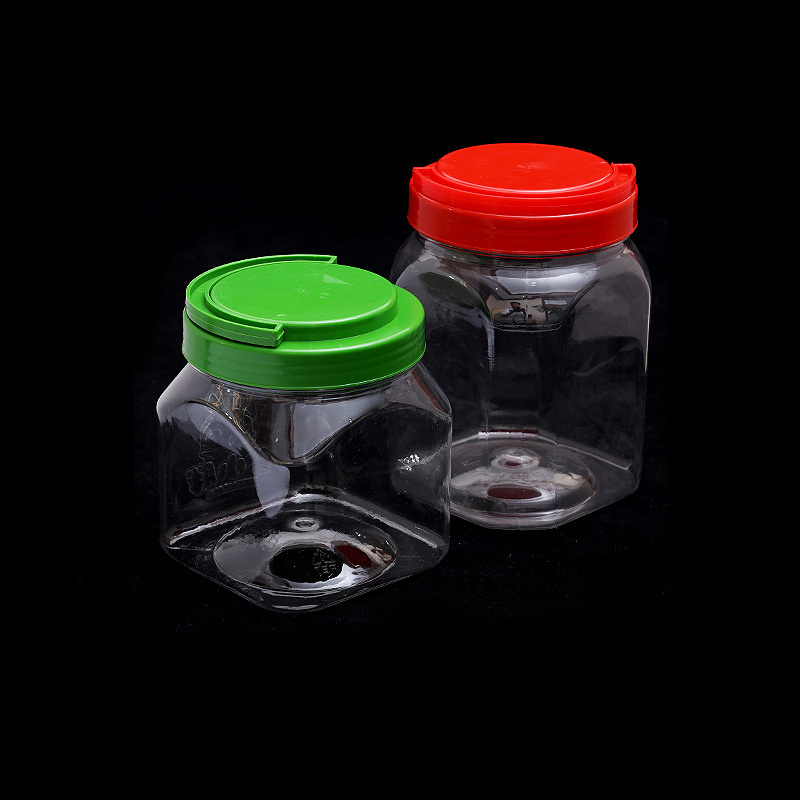 1750ml Pet Transparent Pickle Grain Barrel Sealed Fermentation Wine Barrel Large-Caliber Kimchi Dried Fruit Food Jar