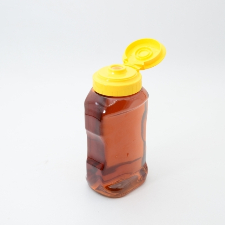 In stock BPA Free PET Sauce Bottles with Leak Proof Lid for Agave Syrups Soy Sauce