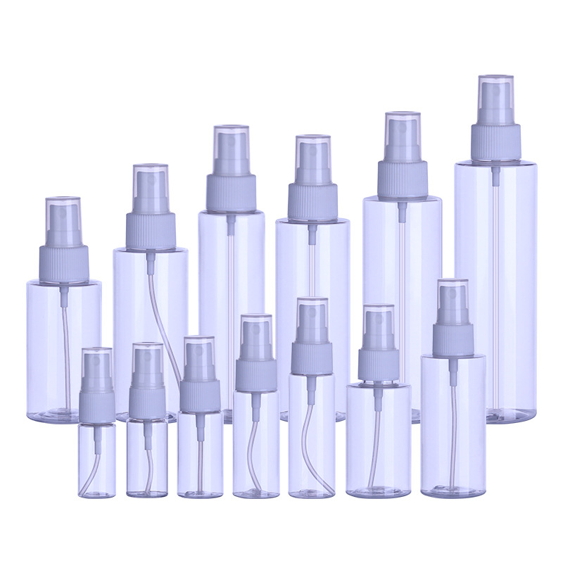 100ml 120ml 4oz Cosmetic mist spray bottle manufacturers customized plastic pet transparent press bottle 80ml toner spray bottle