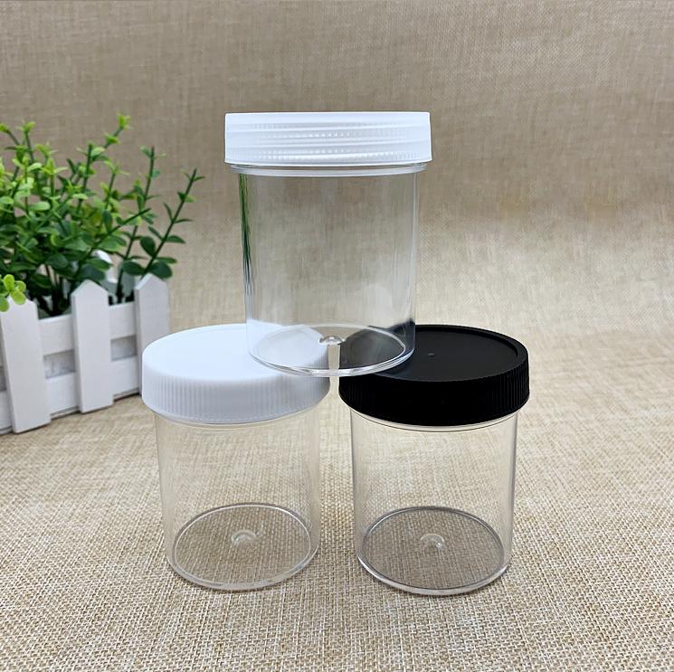 Empty 120ml 120g 4oz Plastic Jars with lid Transparent PS Jar food cosmetic clay toy slime storage jar container