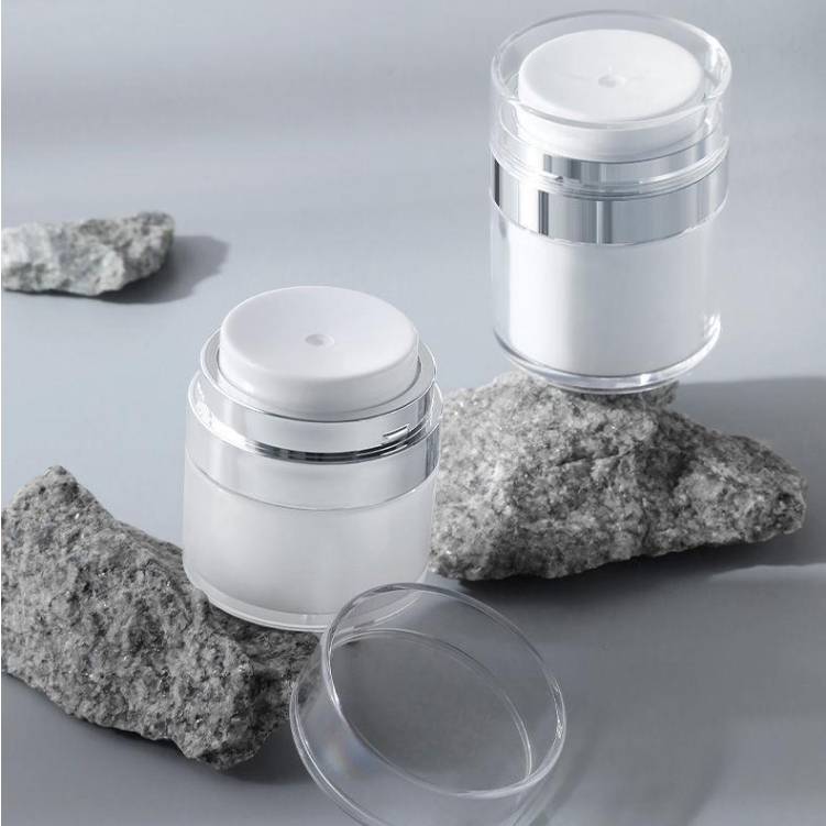 Luxury 15g 30g 50g Personal Care Cream Airless Jar Plastic Airless bottle jar refillable cosmetic airless pump jar