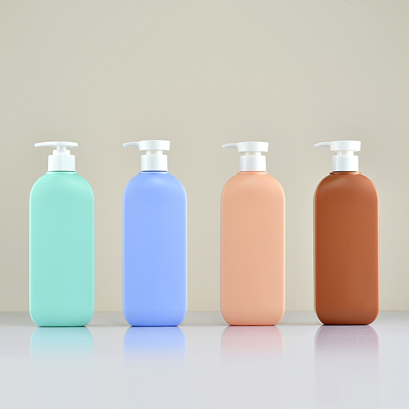 250ml 500ml shampoo bottle Refillable Plastic Containers Pump bottle silver Gold Matte Black Pink Blue Yellow Orange Bottle