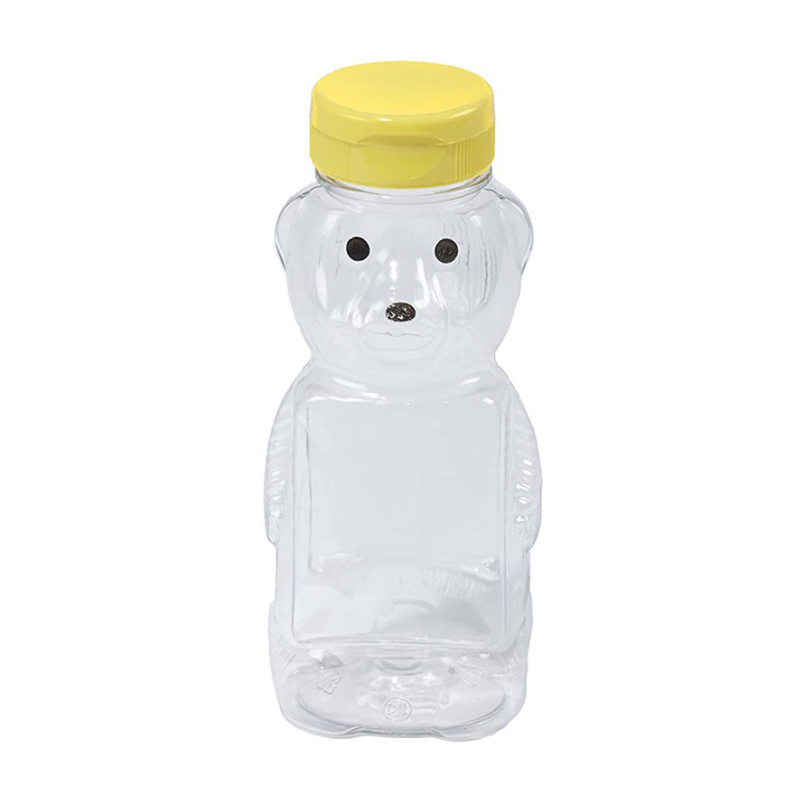 250ml 500ml Ketchup Sauce Honey Squeeze Bottle 500g Plastic Honey Jar Syrup Container with Silicone Valve Cap Flip Cap