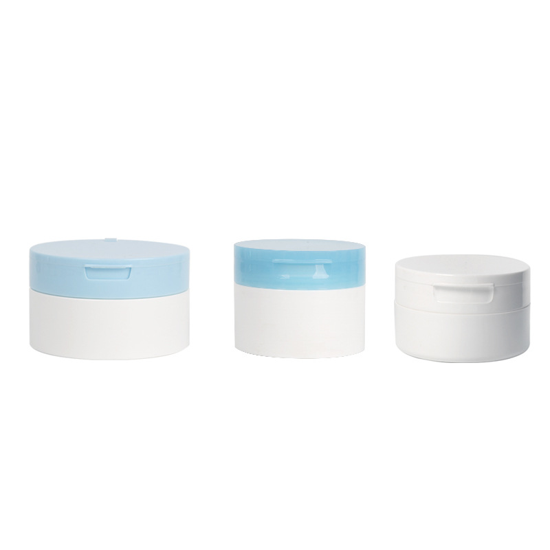 Custom 100ml PP Flip Top Cream Jar  Skincare Moisturize Cream Container PP Plastic face Cream container skincare body scrub Jars