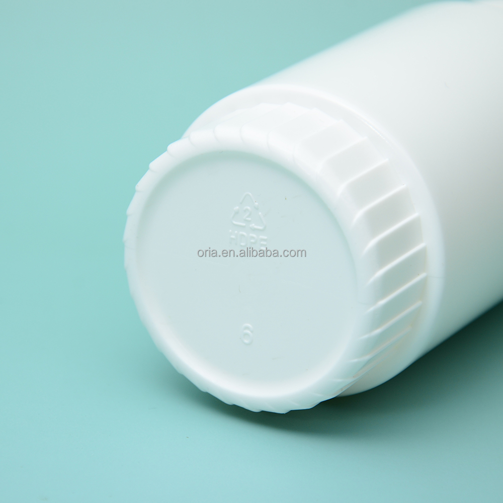 150ml 200ml 300ml pill round PET capsule bottle with cap food grade plastic white biodegradable pill bottle with lid