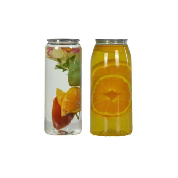 PET Disposable Drink Bottle Plastic Pop Can Transparent Sealed Bottle Packaging Can Milk Tea Food Packaging Bottle