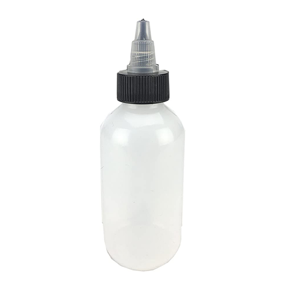 Dispensing Bottles with Caps Small Boston Round LDPE Plastic Squeeze Bottles for Oils Solvents Inks Pigments