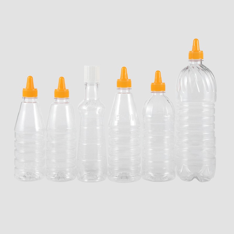 4oz 8oz 12oz 16oz Cosmo Round Empty Matte Green Black PET Plastic Bottles with Twist Top Caps Sauce Oil Ketchup Squeeze Bottle