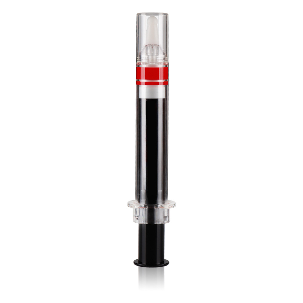 10ml/15ml Customized Transparent Plastic Golden Airless Cosmetic Syringe Bottle Gold Plating Inner Eye Cream Tube