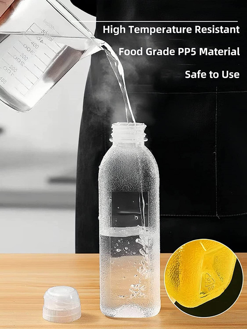 Condiment Squeeze Bottles 16 Oz 300ml with Flip Top Cap Hot Sauce Bottles Squeeze Olive Cooking Oil Dispenser Bottle for Kitchen