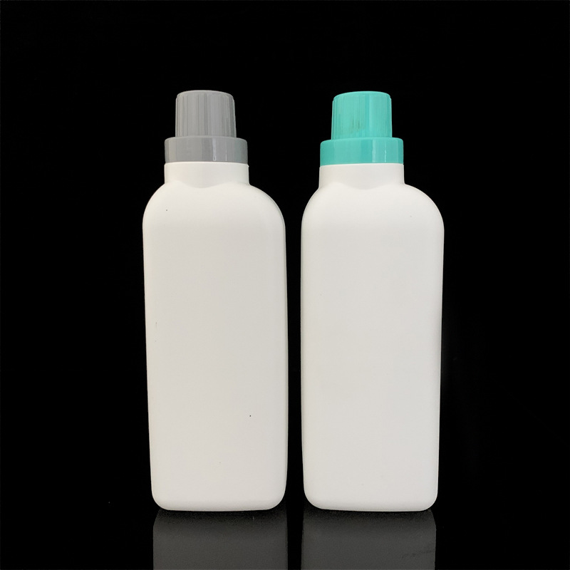 Custom 500ml 1L 2L 3L White Square Empty HDPE Plastic Household Washing Laundry Detergent Bulk Bottle