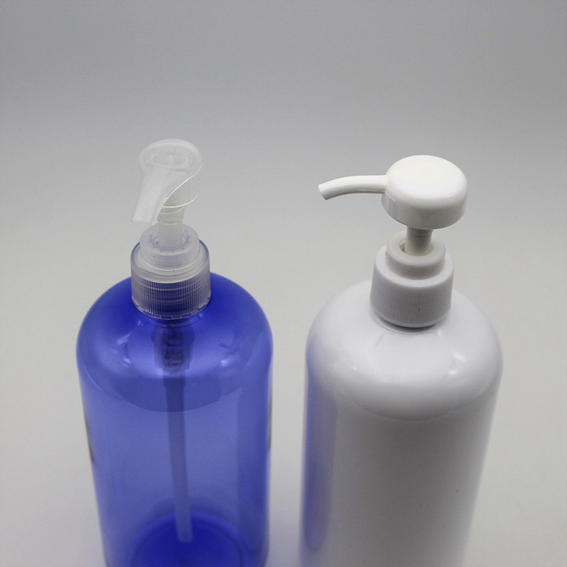 Custom Round Shoulder 300ml 500ml 700ml PET Plastic Shampoo Bottle Wholesale Clear Pink Gray Cosmetic Bottles Package