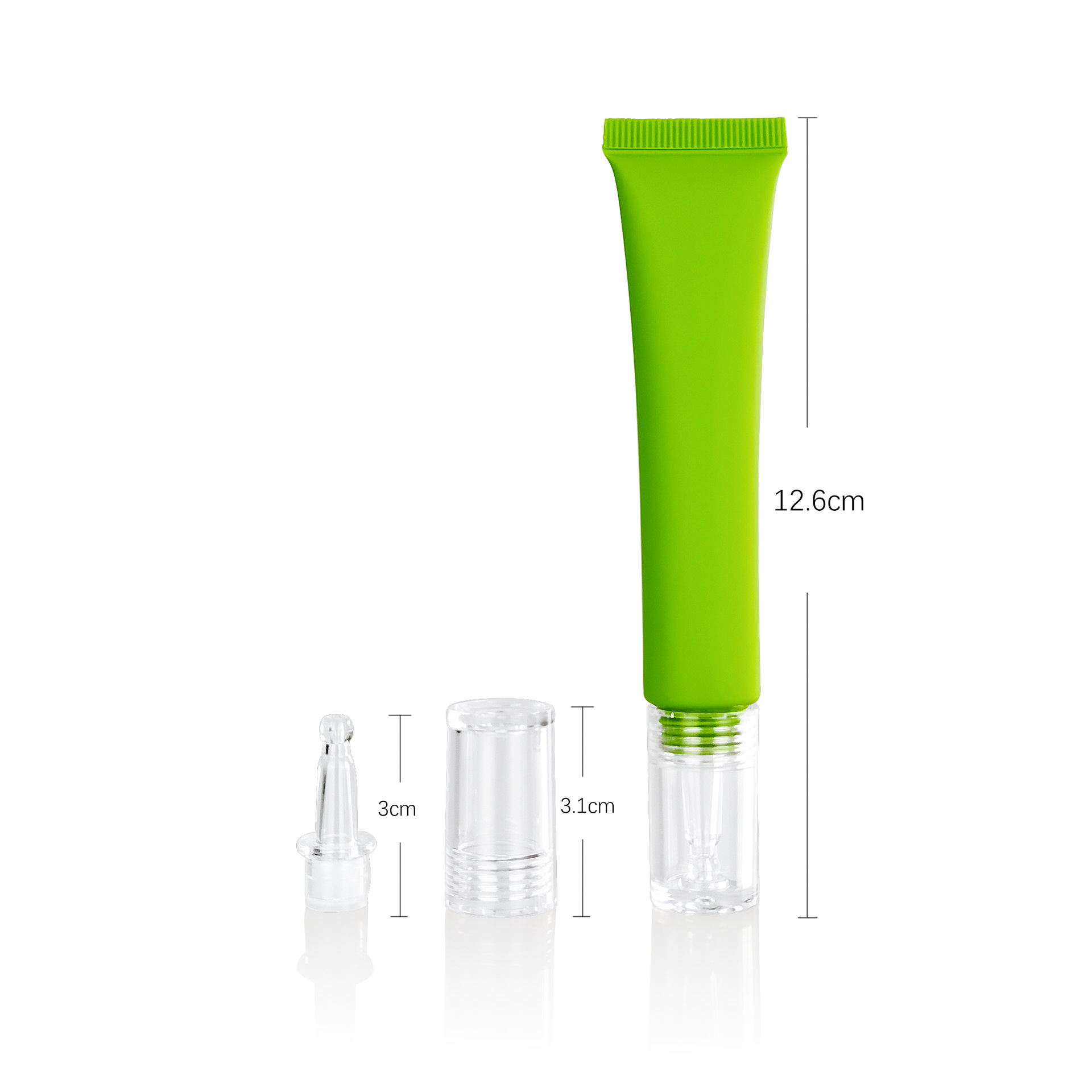 10 ml 15 ml 20 ml Plastic Cosmetic Soft Squeeze Tube acrylic water drop plastic tube eye cream hose With Soft Silicone Head