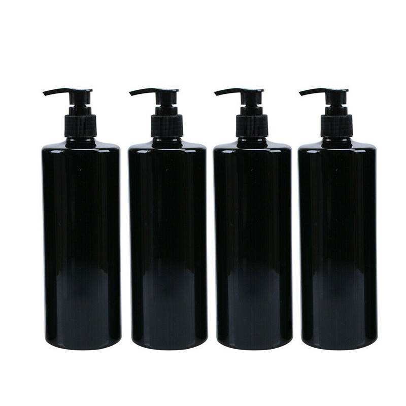 250ml 300mL 500ml Matte Black Empty Lotion Pump Bottle Shampoo Liquid Soap Shower Gel Dispenser Refillable for Cosmetic Cream