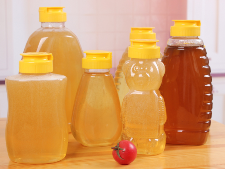 Wholesale portable 200g 250ml Plastic Squeeze Bottle Ketchup Honey Sauce food grade Bottle With Flip Top Cap