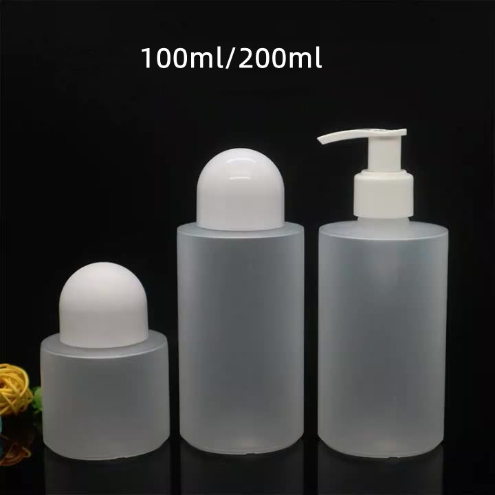 100ml 150ml 200ml 250ml Matte Plastic Clear frosted sandblast square Makeup remover oil bottle Lotion bottle Body lotion bottle