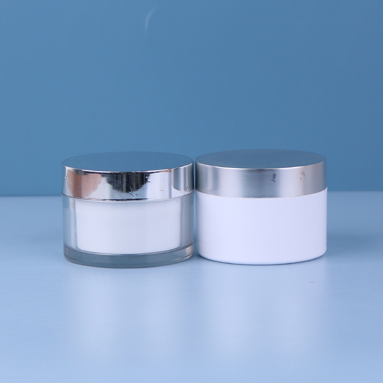 Wholesale 30g 50g 80g 100g 200g 300g 500g Round Clear Double Wall Jar Cosmetics Cream Packaging with Lids