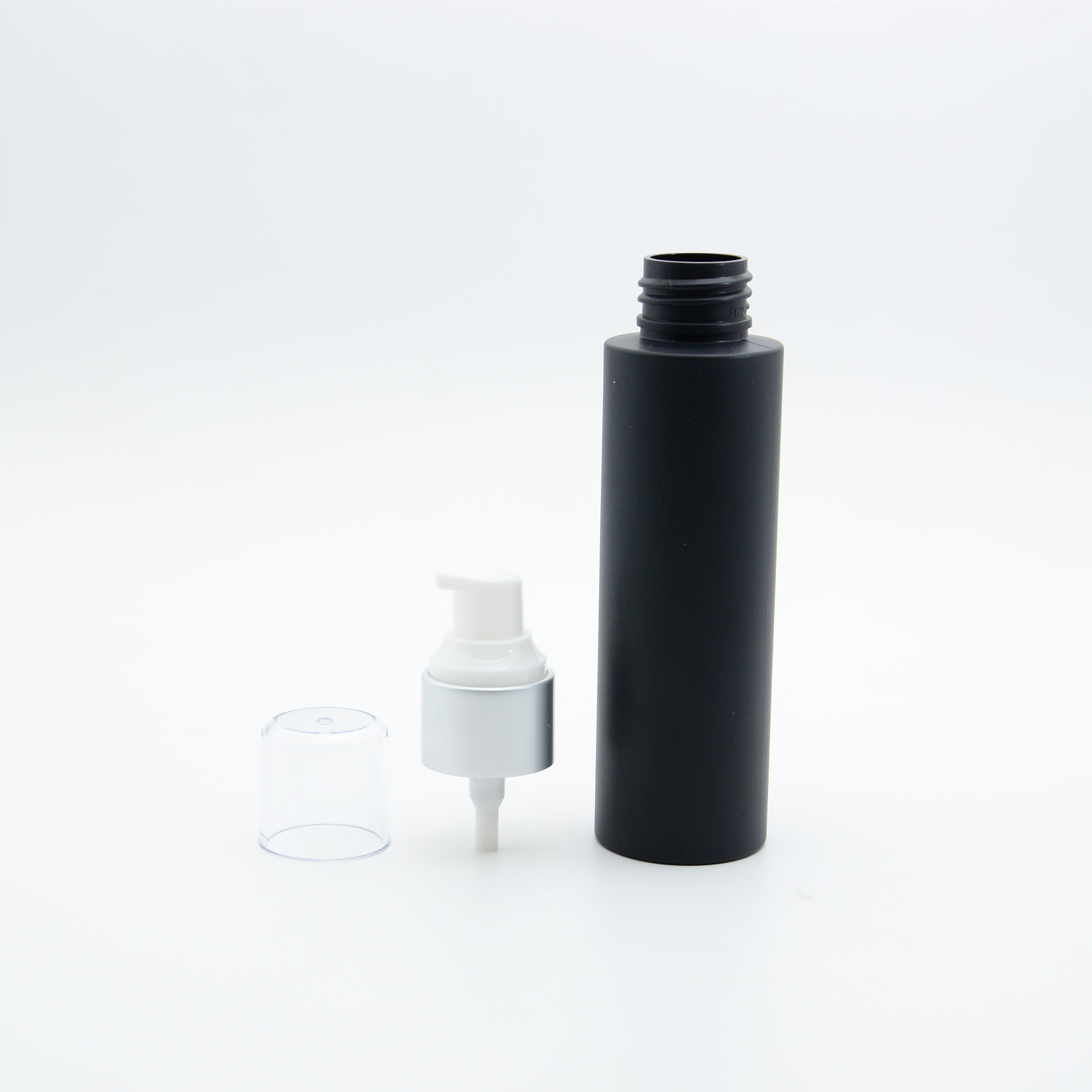 New Design Clear Round PET Bottle with Press Pump Airless Pump Bottles for Skin Care