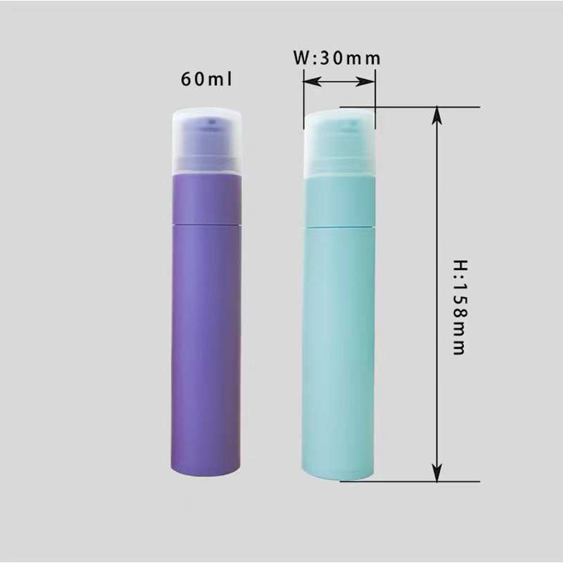 New 60g 60ml 2 oz Toothpaste Bottle Custom Color Logo Printing Airless Lotion Oil Foundation Pump Dispenser Gel Press Bottle