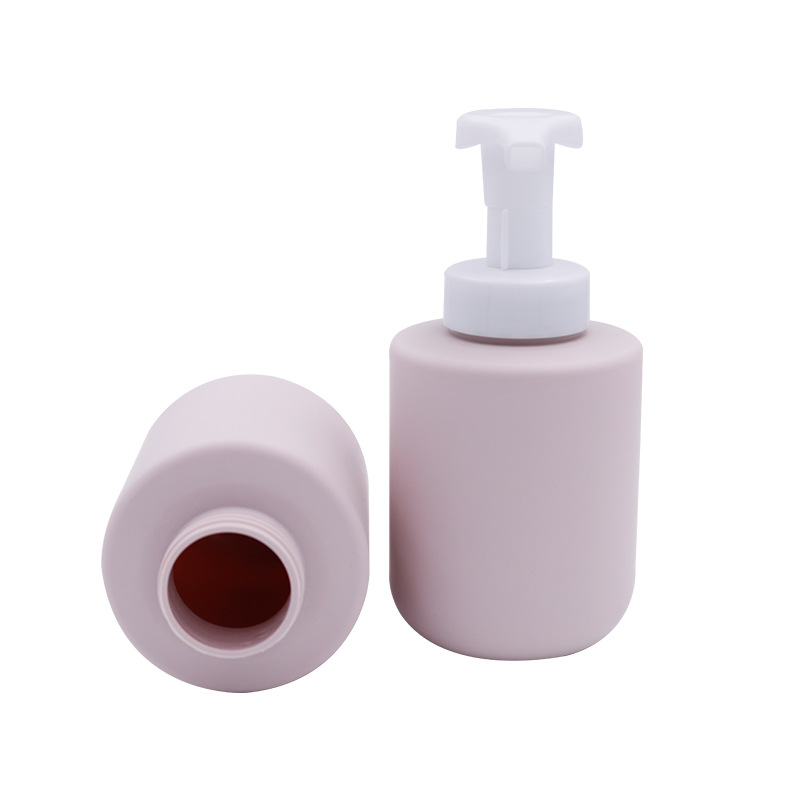 frosted gradient Orange Pink with white mousse pump oval washing foaming bottle foam pump bottle 50ml foam pump bottle gold