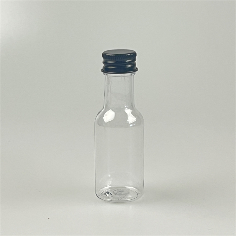 50ml 120ml 150ml Customize Mini PET Plastic Wine Bottle Vodka Rum Alcohol Whiskey Plastic Wine Bottle Coffee juice Liquor Bottle