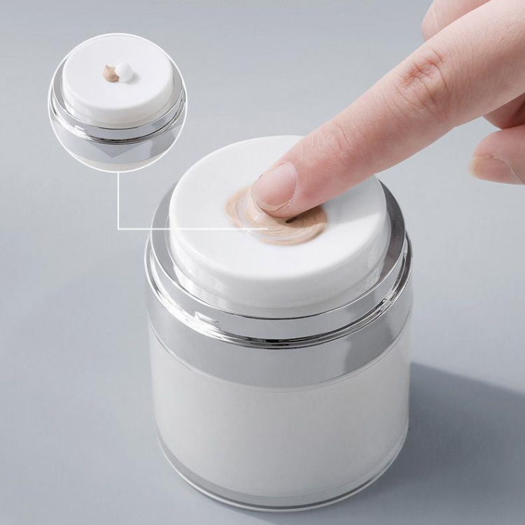 Luxury 15g 30g 50g Personal Care Cream Airless Jar Plastic Airless bottle jar refillable cosmetic airless pump jar