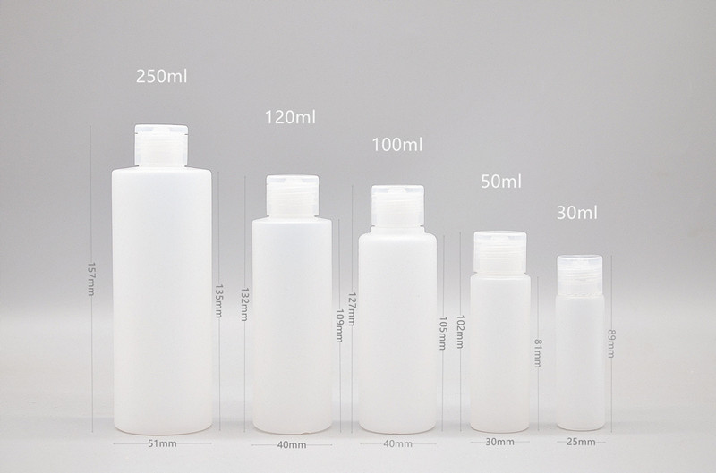 2oz 60ml Empty Clear Plastic Small Soft Squeeze Bottles with Flip Top Cap Travel Size 2 Ounce for Liquids Lotion Shampoo Bottle