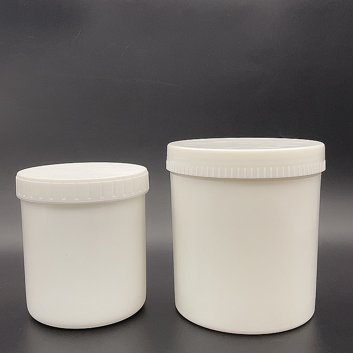 1000ml 750ml 500ml Custom White Round BPA FREE Food Jars Packaging Plastic Container with Lids