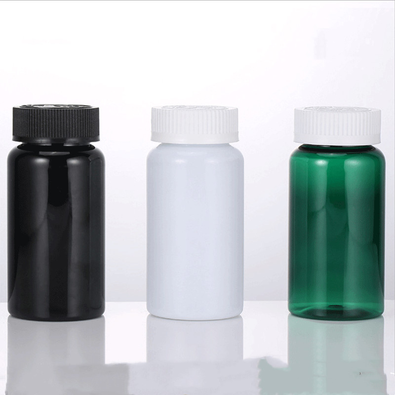 60ml 80ml 120ml 150ml 200ml 250ml black empty plastic medicine bottle pet jar 60cc 80cc 120cc 150cc 200cc 250cc capsule bottle