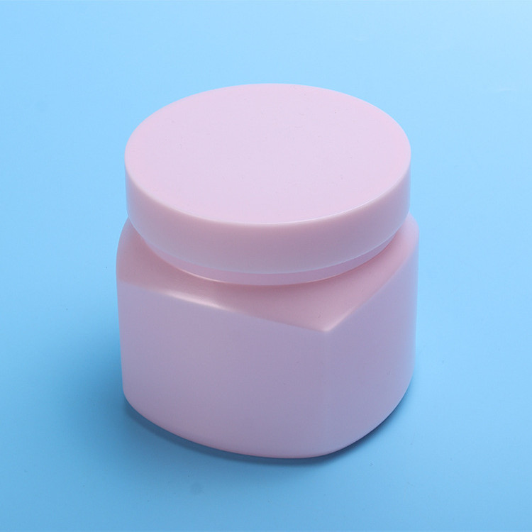 Factory Wholesale hair mask jar 500ml plastic bottle of hair care balm pink luxury body butters containers hair conditioner jar