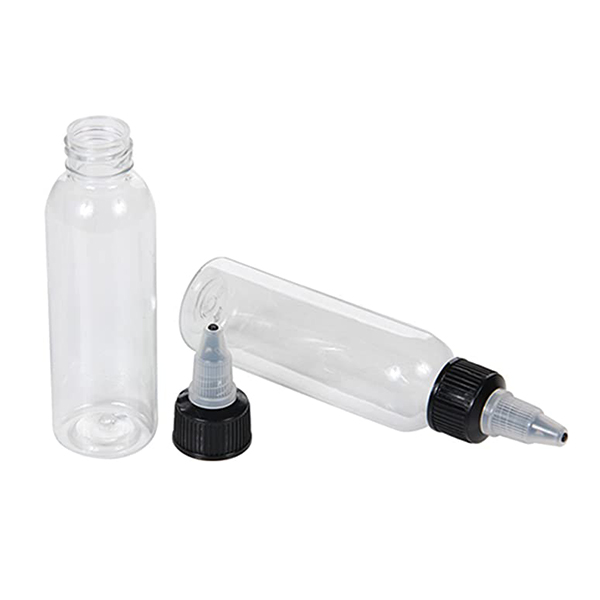 Dispensing Bottles with Caps Small Boston Round LDPE Plastic Squeeze Bottles for Oils Solvents Inks Pigments