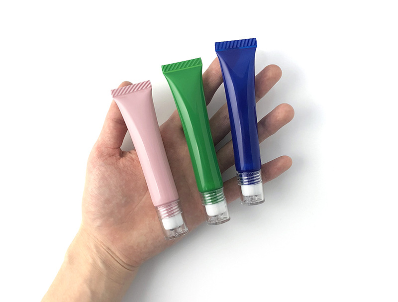 Empty 20ml three ball ball hoses  cosmetic serum squeeze eye cream tube eye massage cream separately packing