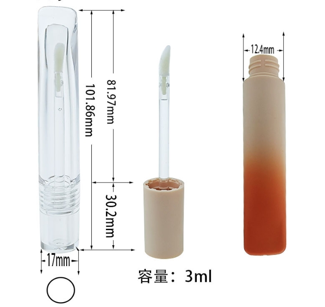 3ml Lip Oil Round Tube With Pink Gradient Color