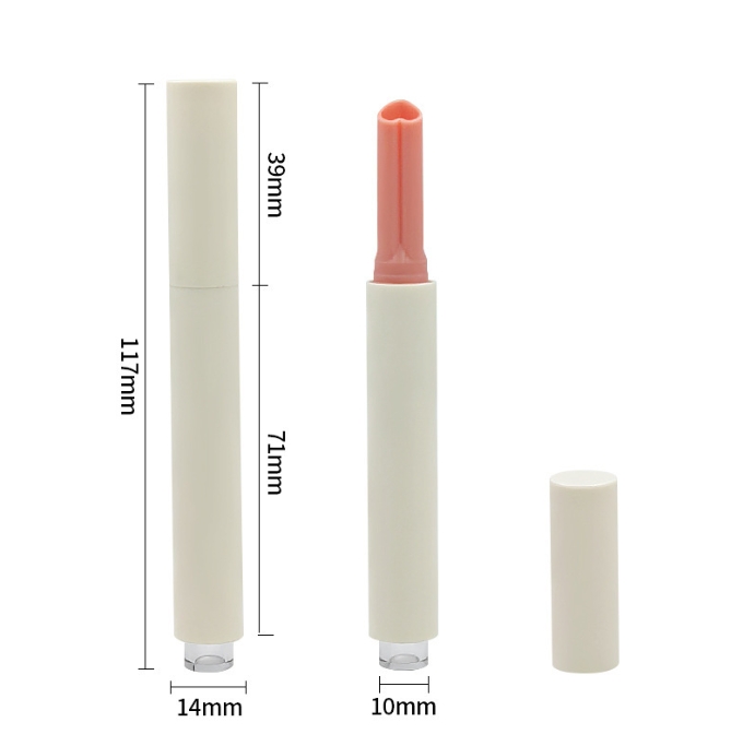 Makeup Cosmetic 15g Pink And White Color Love Shape Lip Balm Tube