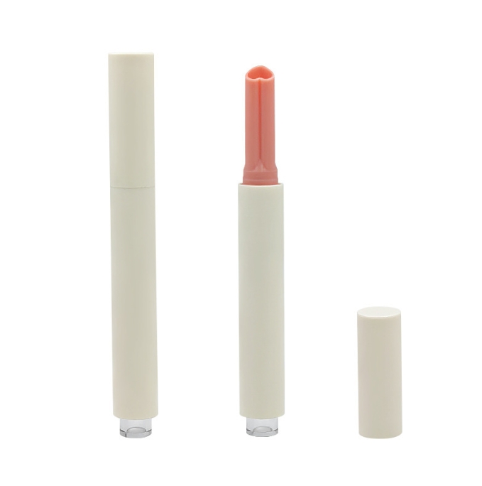 Makeup Cosmetic 15g Pink And White Color Love Shape Lip Balm Tube