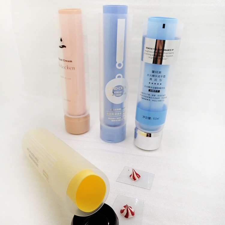 Empty Dual Chamber Plastic Tube 200ml Double Tube With Screw Cap Cosmetic Packaging Printing 2 In 1 Tube