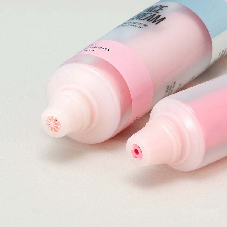 Customized Double Dual Chamber Tube Cosmetic Packaging For Hand Cream Lotion Facial Cleanser