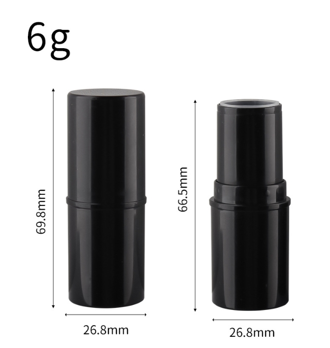 4g 6g Leak Free Lip Balm Round Empty Tubes With Black and White