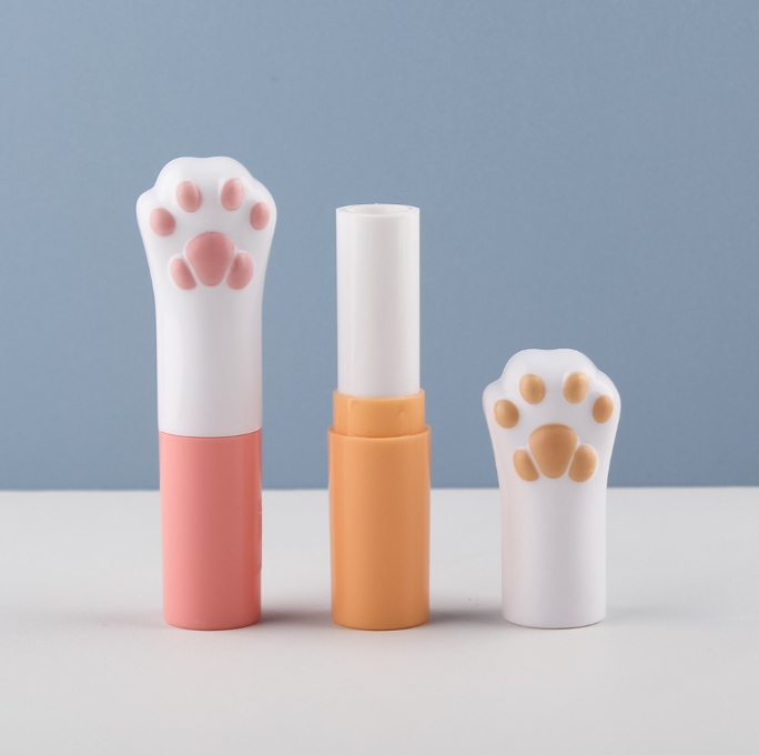 Cute Cat Paw Shape Lipstick Tubes 4g with Custom Logo