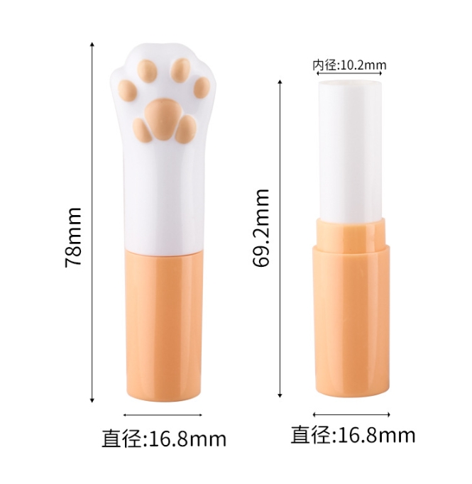 Cute Cat Paw Shape Lipstick Tubes 4g with Custom Logo